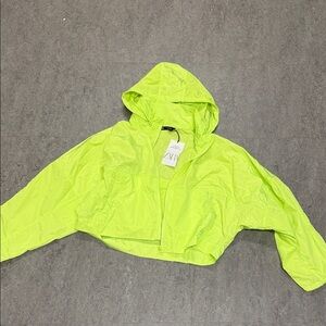 Zara Neon Green Hooded Jacket